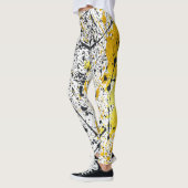 Black and gold ink strokes leggings (Links)