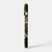 Black and Gold iPhone Protective Case 15 Hülle (Linke Seite)