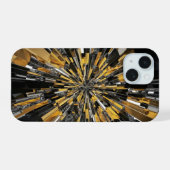 Black and Gold iPhone Protective Case 15 Hülle (Rückseite (Horizontal))