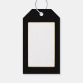 Black and Gold Jingle Geschenkanhänger (Rückseite)