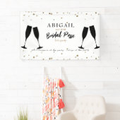 Black and Gold Junggeselinnen-Abschied Banner (Insitu)