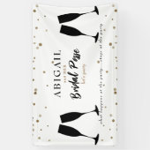 Black and Gold Junggeselinnen-Abschied Banner (Vertikal)