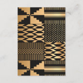 Black and Gold Kente Begleitkarte (Rückseite)
