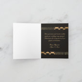 Black and Gold Kente Dankeskarte (Innenseite)