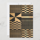 Black and Gold Kente Einladung (Rückseite)