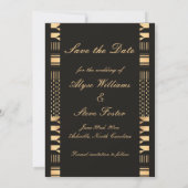 Black and Gold Kente Save The Date (Rückseite)
