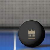 Black and Gold King Crown Tischtennisball (Netto)