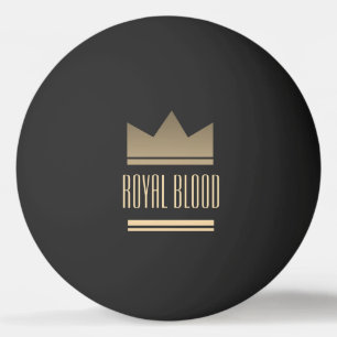 Black and Gold King Crown Tischtennisball