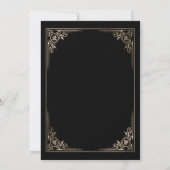 Black and Gold King of Diamonds Game Night Einladung (Rückseite)