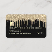 Black and Gold Kreditkarte Business Card Visitenkarte (Vorderseite)
