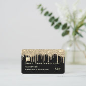 Black and Gold Kreditkarte Business Card Visitenkarte (Stehend Vorderseite)