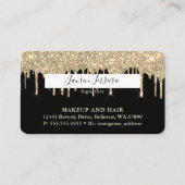 Black and Gold Kreditkarte Business Card Visitenkarte (Rückseite)