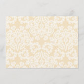 Black and Gold Lace Elegante Hochzeitsunterkunft Begleitkarte (Rückseite)