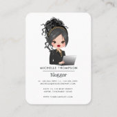 Black and Gold Leopard Boss Lady Business Card Visitenkarte (Rückseite)