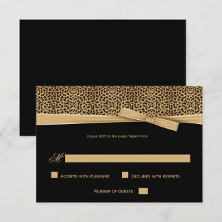 Black and Gold Leopard mit Ribbon UAWG Einladung