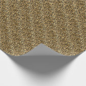 Black and Gold Leopard Print Cheetah Animal Print Geschenkpapier (Ecke)