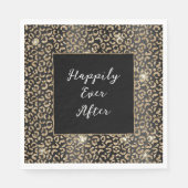 Black and Gold Leopard Serviette (Vorderseite)