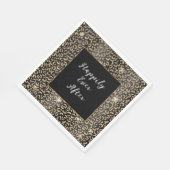 Black and Gold Leopard Serviette (Ecke)