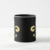 Black and Gold Lilie Tasse, die taten Tasse (Zentrum)