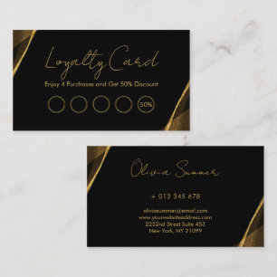 Black and Gold Loyalty Card Visitenkarte