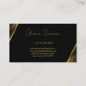 Black and Gold Loyalty Card Visitenkarte (Rückseite)