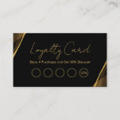Black and Gold Loyalty Card Visitenkarte (Vorderseite)