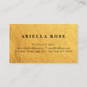 Black and Gold Luxury beruflich Visitenkarte (Rückseite)