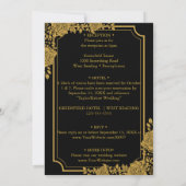 Black and Gold Luxury CUSTOMIZABLE Wedding Einladung (Rückseite)