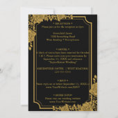 Black and Gold Luxury CUSTOMIZABLE Wedding Einladung (Rückseite)