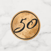 Black and Gold Luxury Personalisiert 50 und fabelh Konfetti (Klein Vorderseite)