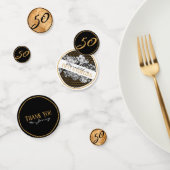 Black and Gold Luxury Personalisiert 50 und fabelh Konfetti (Gruppe)