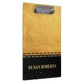 Black and Gold Luxus Design Klemmbrett (Rechts)