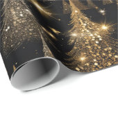 Black and Gold Luxus Weihnachten Geschenkpapier (Rolleneckpunkt)