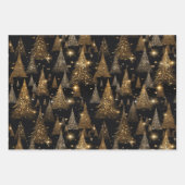 Black and Gold Luxus Weihnachten Geschenkpapier Set (Vorderseite 3)