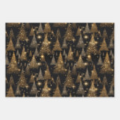 Black and Gold Luxus Weihnachten Geschenkpapier Set (Vorderseite 2)