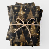 Black and Gold Luxus Weihnachten Geschenkpapier Set (Beispiel)