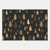 Black and Gold Luxus Weihnachten Geschenkpapier Set (Vorderseite 2)