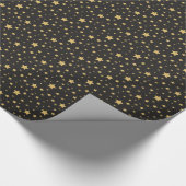 Black and Gold Magic Geschenkwrap Geschenkpapier (Ecke)