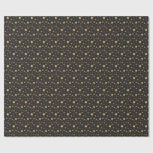 Black and Gold Magic Geschenkwrap Geschenkpapier (Flach)