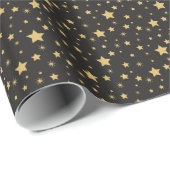 Black and Gold Magic Geschenkwrap Geschenkpapier (Rolleneckpunkt)