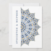 Black and Gold Mandala Wedding Save the Date (Rückseite)