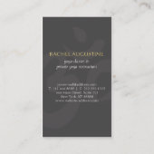 Black and Gold Mandala Yoga Meditation & Om Symbol Visitenkarte (Rückseite)