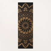 Black and Gold Mandala Yogamatte (Vorderseite)