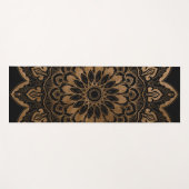 Black and Gold Mandala Yogamatte (Vorderseite (Horizontal))