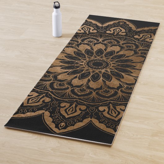 Black and Gold Mandala Yogamatte (Beispiel)
