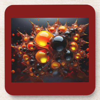 Black and Gold Mandelbrot Balls Getränkeuntersetzer