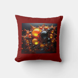 Black and Gold Mandelbrot Balls Kissen