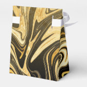 Black and Gold Marmor Vielen Dank Geschenkschachtel (Rückseite)