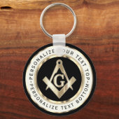 Black and Gold Mason - Customize Schlüsselanhänger (Rückseite)