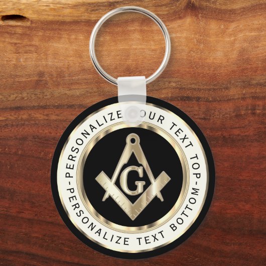 Black and Gold Mason - Customize Schlüsselanhänger (Vorderseite)